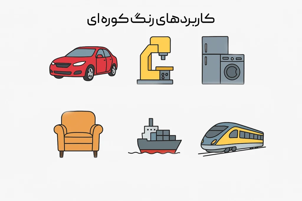 کاربردهای رنگ کوره ای